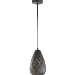 Außen anthrazit, innen golden - Pendelleuchte Onyx