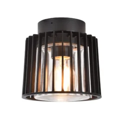 Außendeckenleuchte SHYNE, schwarz, 16 cm, Metall, IP54, E27