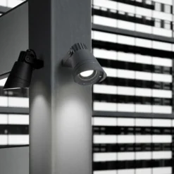 Außenstrahler Hubble, grau, GU10, Aluminium