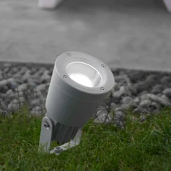 Außenstrahler Hubble, grau, GU10, Aluminium