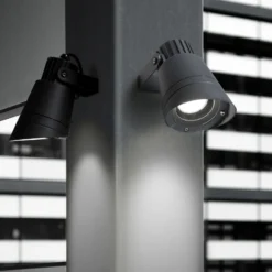 Außenstrahler Hubble, grau, GU10, Aluminium