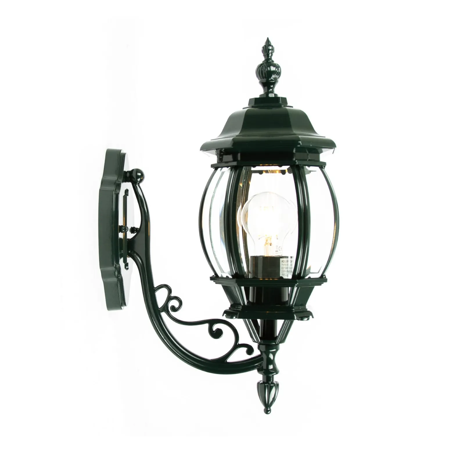 Außenwandlampe Andrew Kristallglas stehend grün