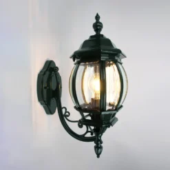 Außenwandlampe Andrew Kristallglas stehend grün
