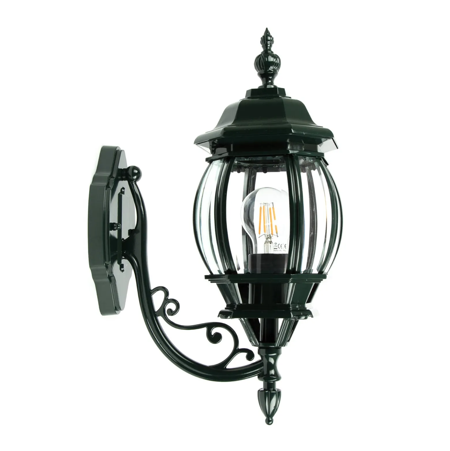 Außenwandlampe Andrew Kristallglas stehend grün