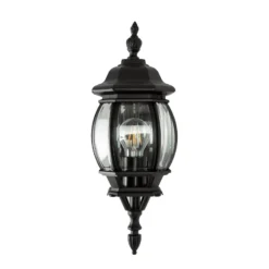 Außenwandlampe Andrew Kristallglas stehend schwarz