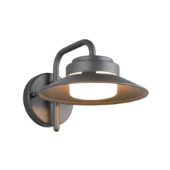 Außenwandlampe Atrato, anthrazit, Ø 20 cm, Metall