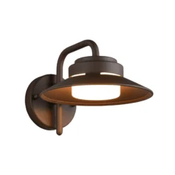 Außenwandlampe Atrato, rostfarben, Ø 20 cm, Metall