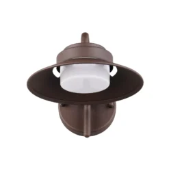 Außenwandlampe Atrato, rostfarben, Ø 20 cm, Metall