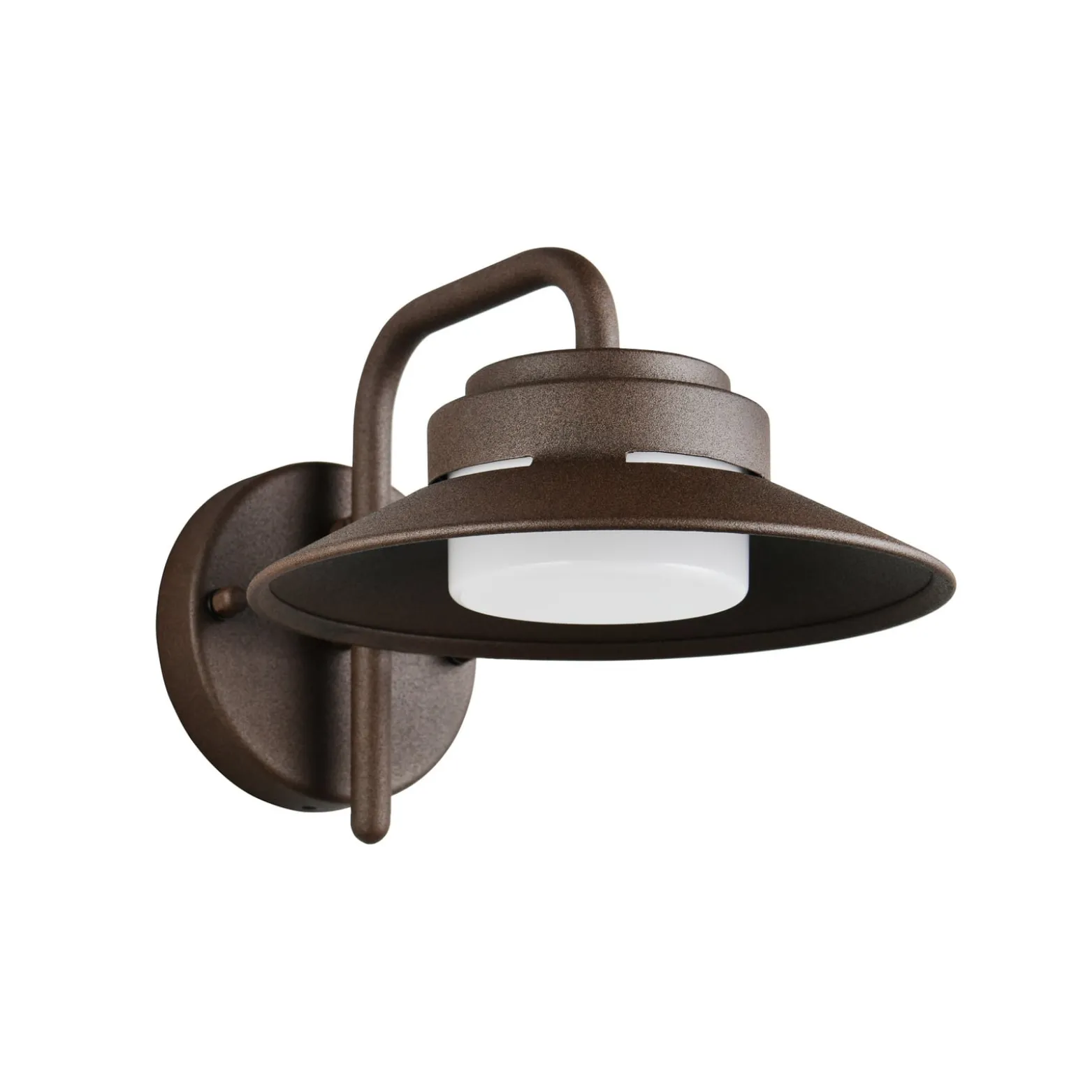 Außenwandlampe Atrato, rostfarben, Ø 20 cm, Metall