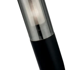 Außenwandlampe Batton, Höhe 40 cm, schwarz/rauchgrau, Sensor