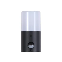 Außenwandlampe Cannes, Höhe 17 cm, schwarz/weiß 1-fl. Sensor