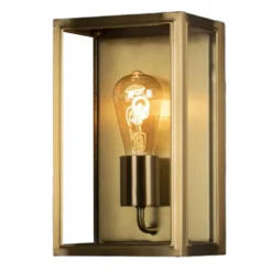 Außenwandlampe Carpi, messing, Breite 18cm