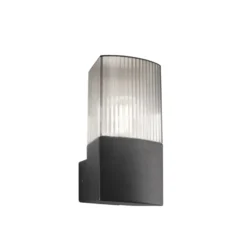 Außenwandlampe DARK, anthrazit/rauchgrau, Edelstahl, Sensor