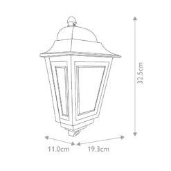 Außenwandlampe Deco Lane, bronze, Laterne, Aluminium, IP44