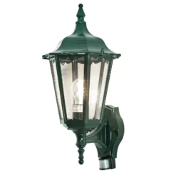Außenwandlampe Firenze m. Sensor, stehend, grün