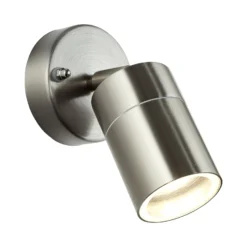 Außenwandlampe Jandy down schwenkbar edelstahlfarben, Metall