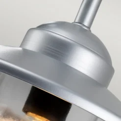 Außenwandlampe Klampenborg, silber, Laterne, Edelstahl, IP44