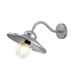Außenwandlampe Klampenborg, silber, Laterne, Edelstahl, IP44