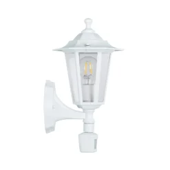 Außenwandlampe Laterna 5, weiß, Höhe 36 cm, Metall, Sensor