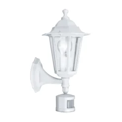 Außenwandlampe Laterna 5, weiß, Höhe 36 cm, Metall, Sensor