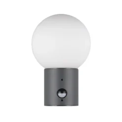 Außenwandlampe Mures, anthrazit, Höhe 28 cm, Metall, Sensor
