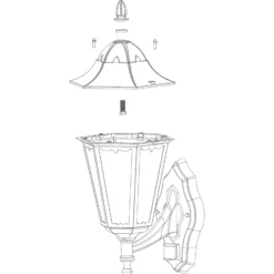 Außenwandlampe Navedo, schwarz/silber, Höhe 42 cm, Sensor