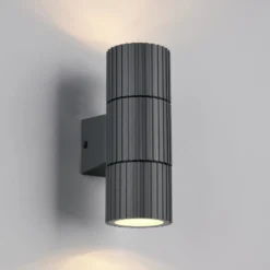 Außenwandlampe Parana, anthrazit, Höhe 16 cm, Metall, 2-flg.
