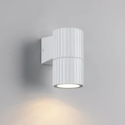 Außenwandlampe Parana, weiß matt, Höhe 11 cm, Metall