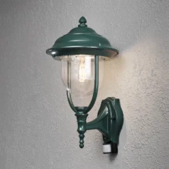 Außenwandlampe Parma mit Bewegungsmelder, grün