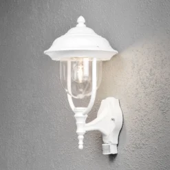 Außenwandlampe Parma mit Bewegungsmelder, weiß