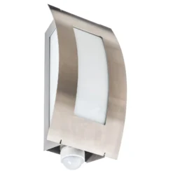 Außenwandlampe Quadrat aus Edelstahl mit Sensor