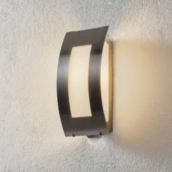 Außenwandlampe Quadrat aus Edelstahl mit Sensor
