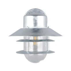 Außenwandlampe Ruvuuma zinkfarben Ø 22 cm abwärts gerichtet