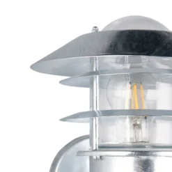 Außenwandlampe Ruvuuma zinkfarben Ø 22 cm aufwärts gerichtet