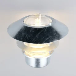 Außenwandlampe Ruvuuma zinkfarben Ø 22 cm aufwärts gerichtet