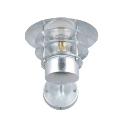 Außenwandlampe Ruvuuma zinkfarben Ø 22 cm aufwärts gerichtet