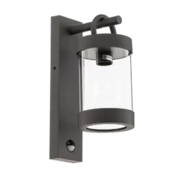 Außenwandlampe Sambesi, anthrazit, Sensor, Aluguss