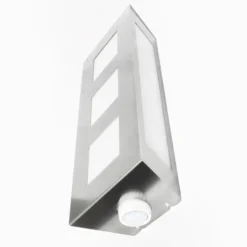 Außenwandlampe Trilo aus Edelstahl mit Sensor