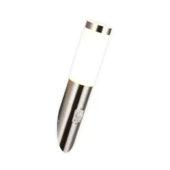 Außenwandlampe Trioto, nickelfarben, 39 cm Edelstahl, Sensor