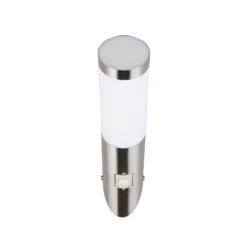 Außenwandlampe Trioto, nickelfarben, 39 cm Edelstahl, Sensor