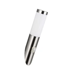 Außenwandlampe Trioto, nickelfarben, 39 cm Edelstahl, Sensor