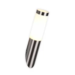 Außenwandlampe Trioto, nickelfarben, Höhe 39 cm, Edelstahl