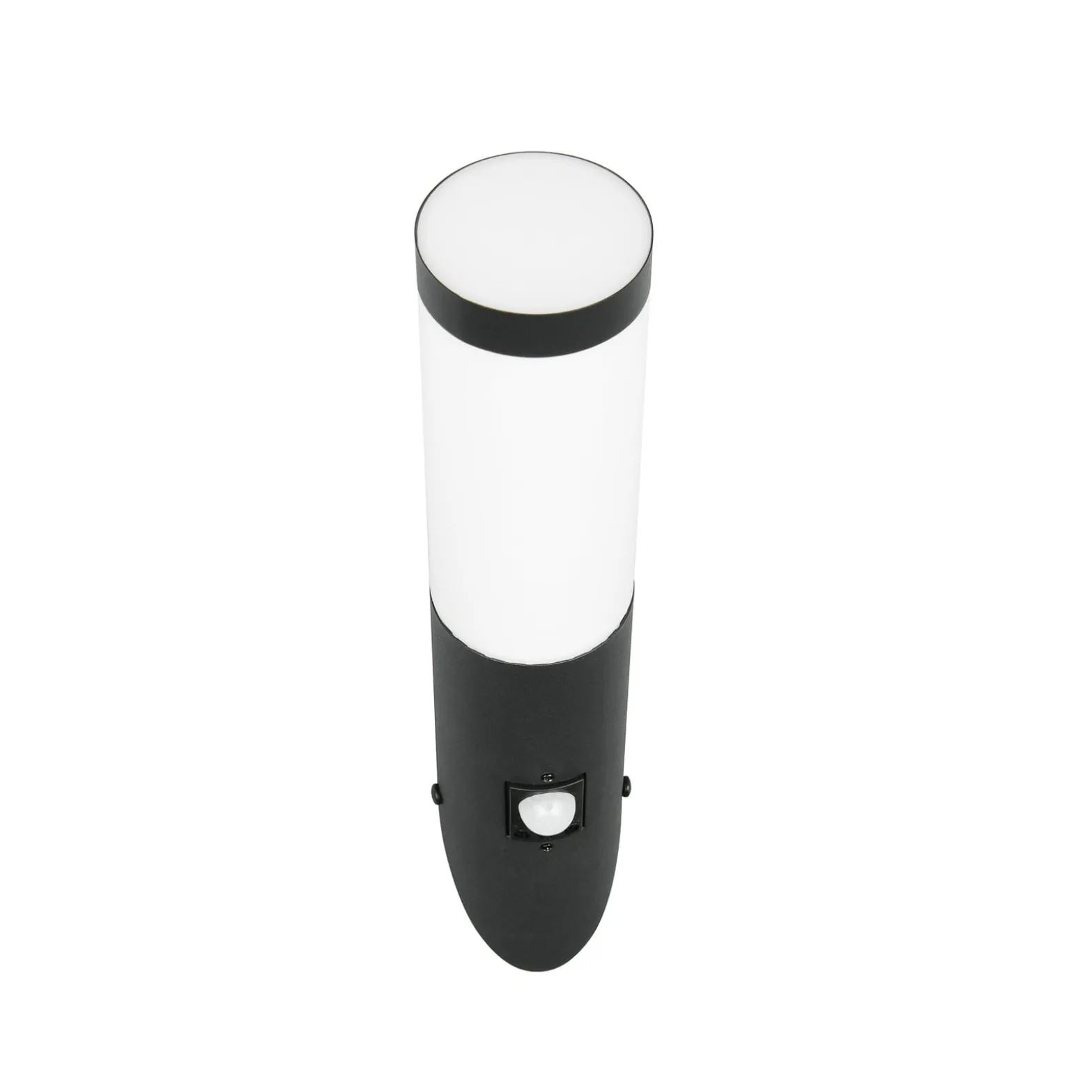 Außenwandlampe Trioto, schwarz matt, 39 cm Edelstahl, Sensor