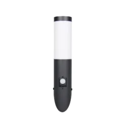 Außenwandlampe Trioto, schwarz matt, 39 cm Edelstahl, Sensor