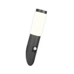 Außenwandlampe Trioto, schwarz matt, 39 cm Edelstahl, Sensor