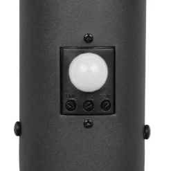 Außenwandlampe Trioto, schwarz matt, 39 cm Edelstahl, Sensor