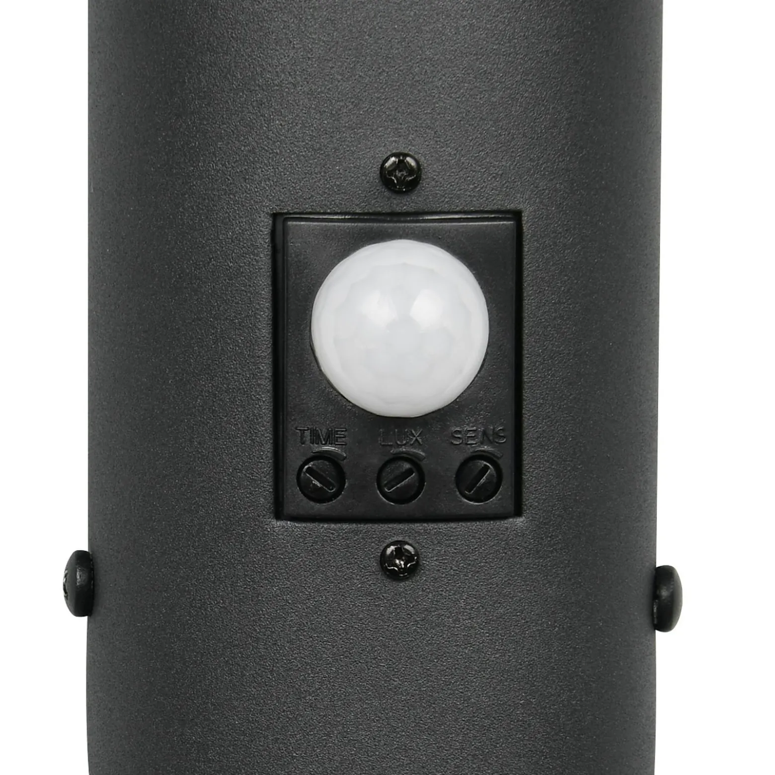 Außenwandlampe Trioto, schwarz matt, 39 cm Edelstahl, Sensor