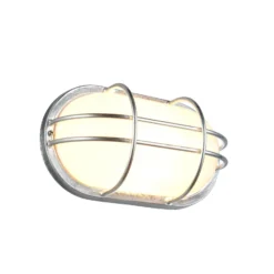 Außenwandlampe Tumen, zinkfarben, Breite 26 cm, Metall, IP44