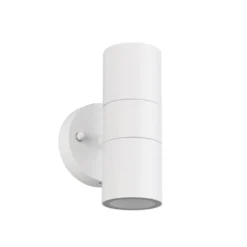 Außenwandlampe Turia, weiß matt, Höhe 16 cm, Metall