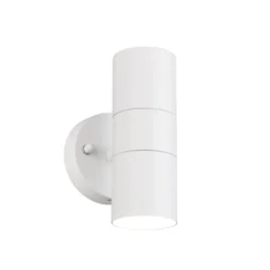 Außenwandlampe Turia, weiß matt, Höhe 16 cm, Metall